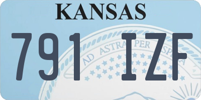 KS license plate 791IZF