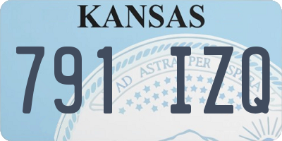 KS license plate 791IZQ