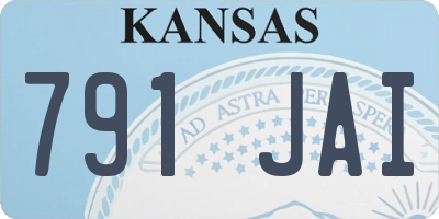 KS license plate 791JAI