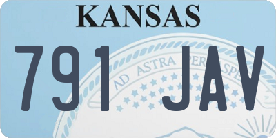 KS license plate 791JAV