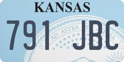 KS license plate 791JBC