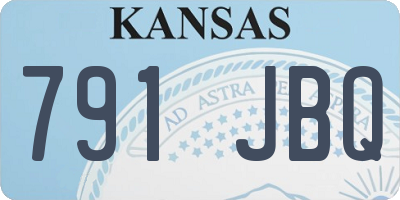 KS license plate 791JBQ