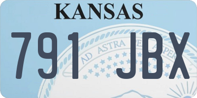 KS license plate 791JBX
