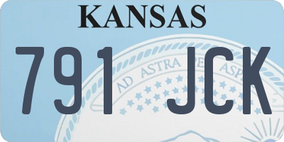 KS license plate 791JCK