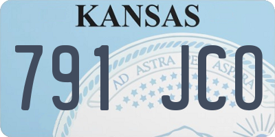 KS license plate 791JCO