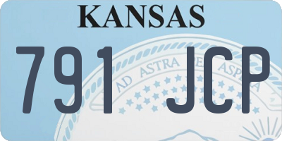 KS license plate 791JCP