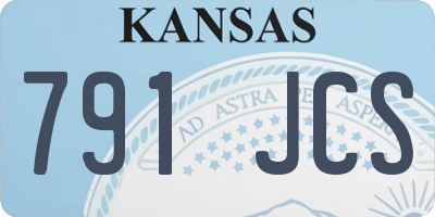KS license plate 791JCS