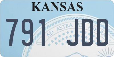 KS license plate 791JDD