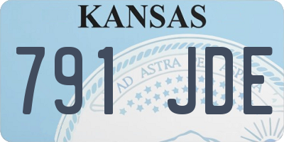 KS license plate 791JDE