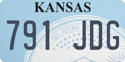 KS license plate 791JDG