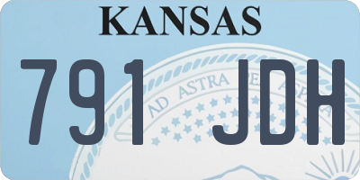 KS license plate 791JDH