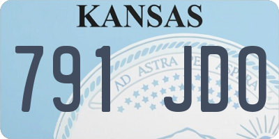 KS license plate 791JDO