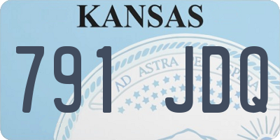 KS license plate 791JDQ