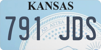 KS license plate 791JDS