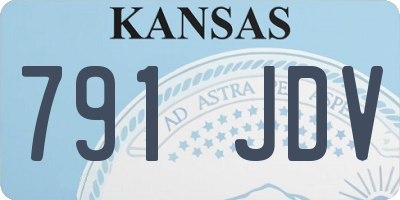 KS license plate 791JDV