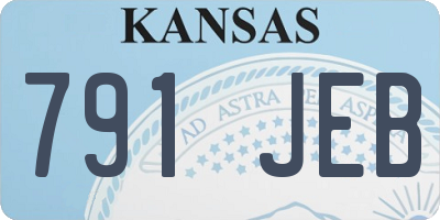KS license plate 791JEB