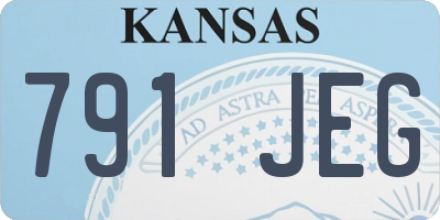 KS license plate 791JEG