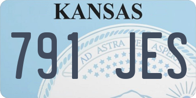 KS license plate 791JES