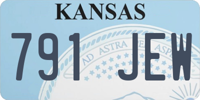 KS license plate 791JEW