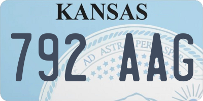 KS license plate 792AAG