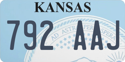 KS license plate 792AAJ