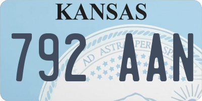 KS license plate 792AAN