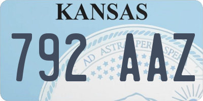 KS license plate 792AAZ