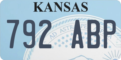 KS license plate 792ABP
