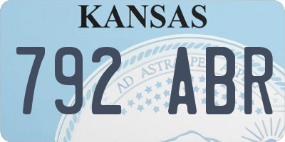 KS license plate 792ABR