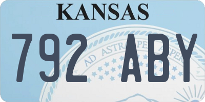 KS license plate 792ABY