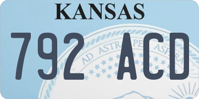 KS license plate 792ACD