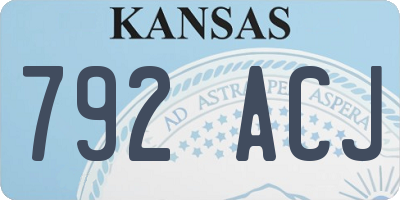 KS license plate 792ACJ