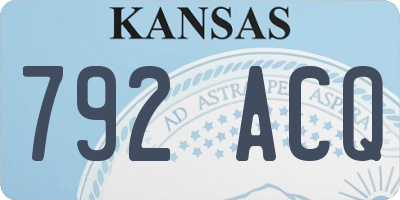 KS license plate 792ACQ