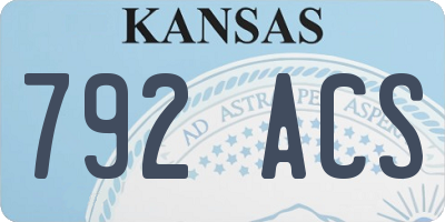 KS license plate 792ACS