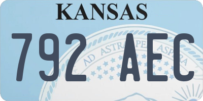 KS license plate 792AEC