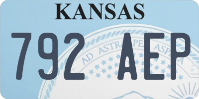 KS license plate 792AEP