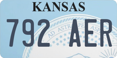 KS license plate 792AER