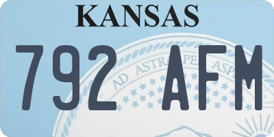 KS license plate 792AFM