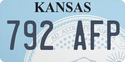 KS license plate 792AFP