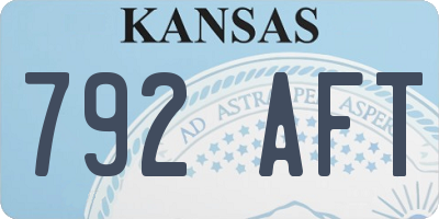 KS license plate 792AFT