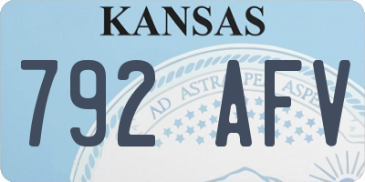KS license plate 792AFV
