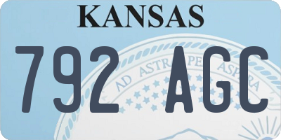 KS license plate 792AGC