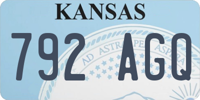 KS license plate 792AGQ