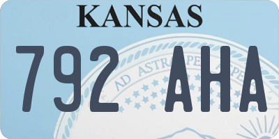 KS license plate 792AHA