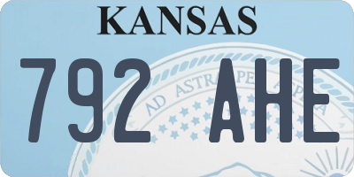 KS license plate 792AHE