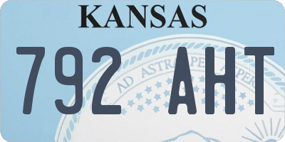 KS license plate 792AHT