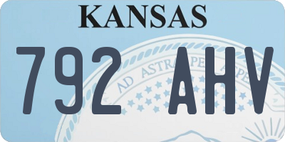 KS license plate 792AHV