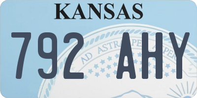 KS license plate 792AHY