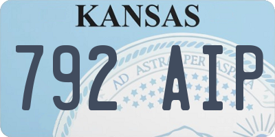 KS license plate 792AIP