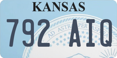 KS license plate 792AIQ